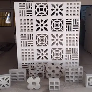 imagem de elementos vazados de concreto, formando uma parede vazada